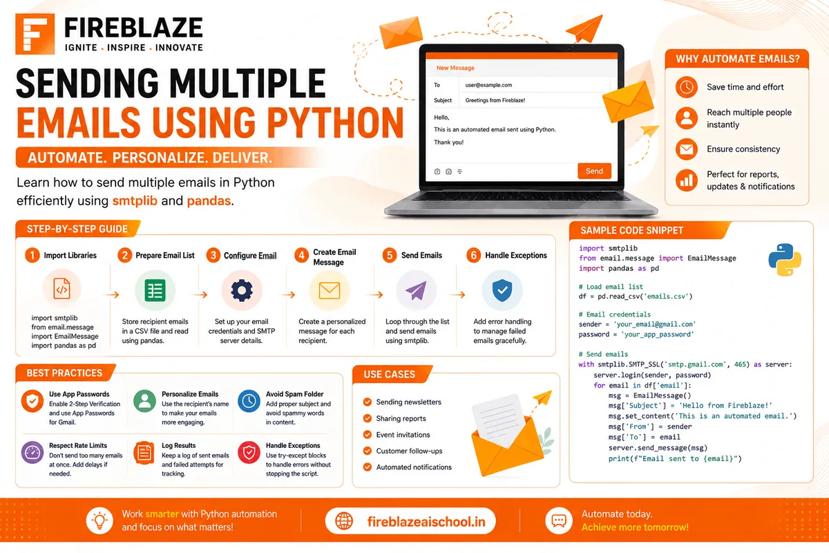 Sending Multiple Emails Using Python: A Complete Beginner's Guide