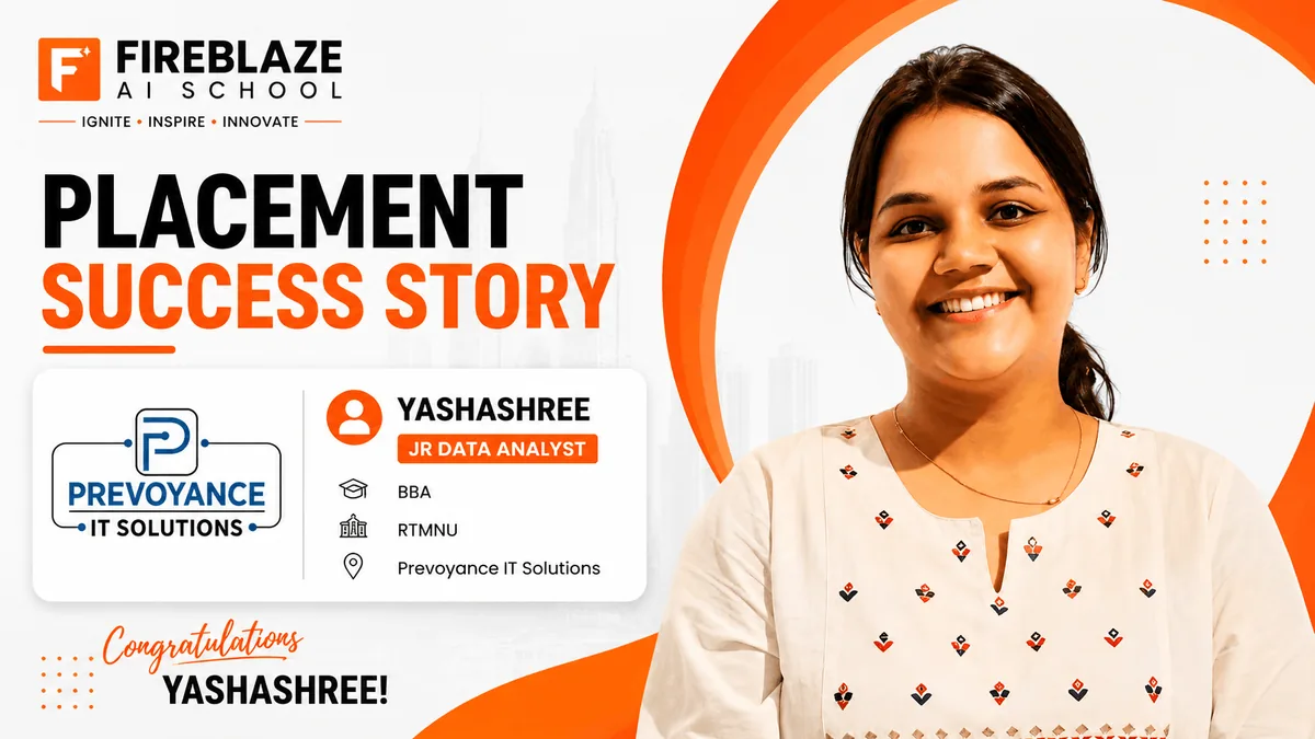 How Yashashree Secured a Position as Jr Data Analyst at Prevoyance IT Solutions