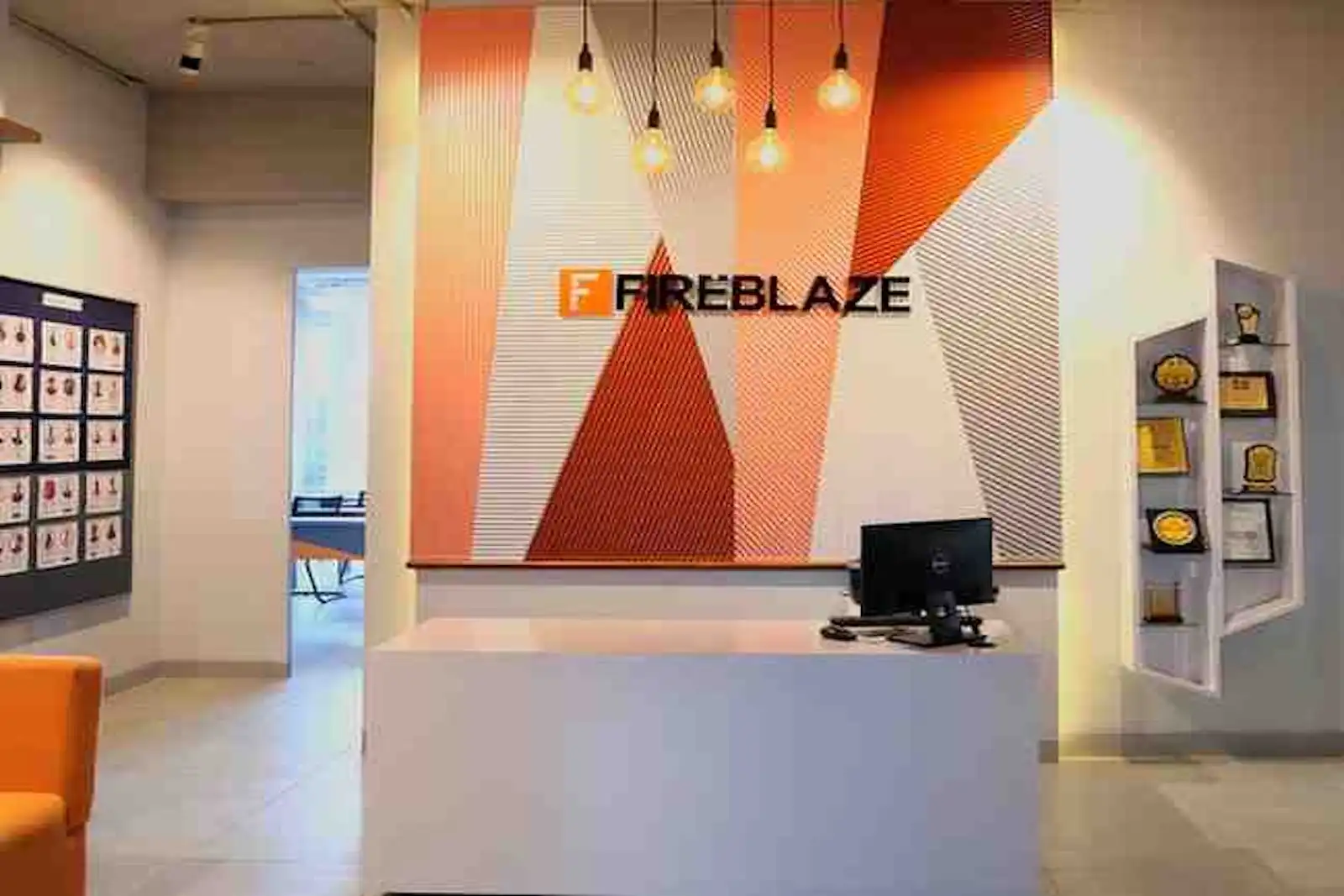 Reception area at Fireblaze AI School's Mate Square center in Nagpur