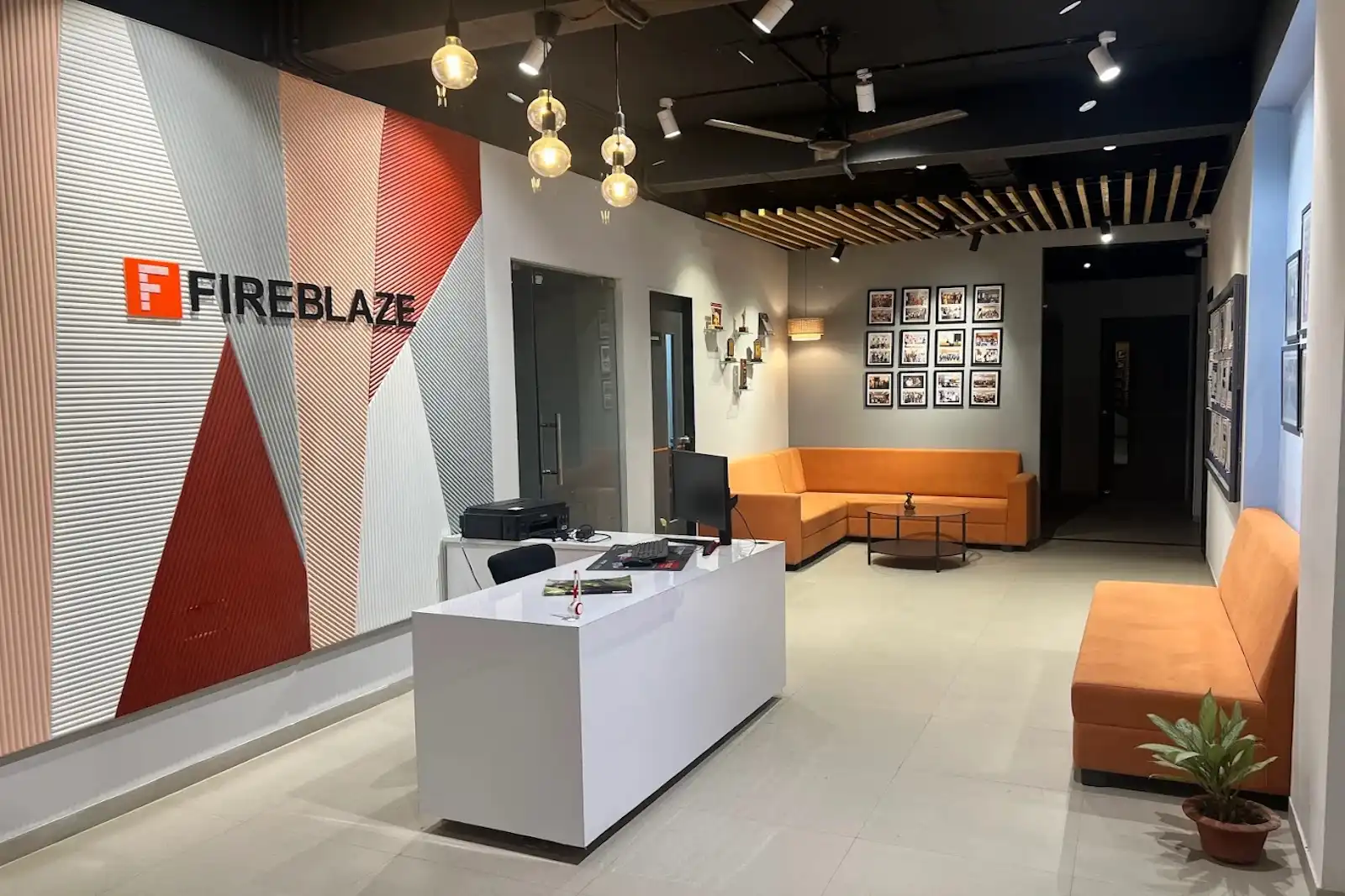 Reception area at Fireblaze AI School's Nandanvan center in Nagpur